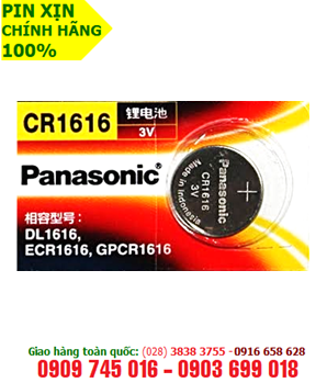 Panasonic CR1616; Pin 3v lithium Panasonic CR1616 chính hãng Made in Indonesia